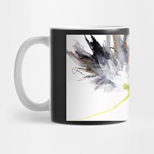 Frilly Flower in black, gold and white Mug